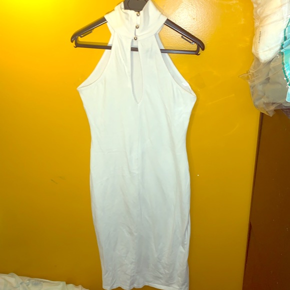 All white knee length body-con dress ;Large - Picture 1 of 2